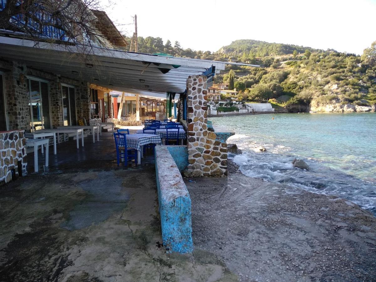 Palm Tree House By The Beach Skhoínos Exteriör bild